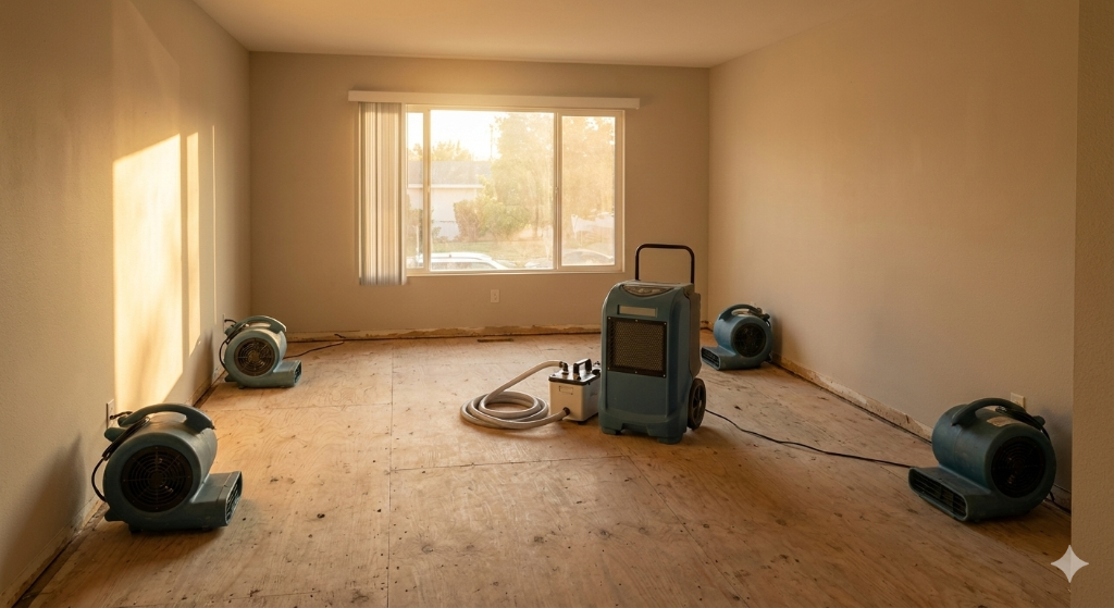 Drying equipment used for water damage restoration in Riverside County